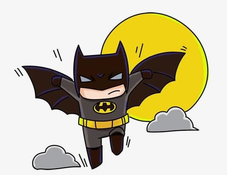 涂色的蝙蝠侠简笔画