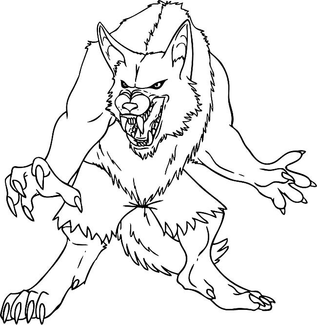 关于狼人的简笔画