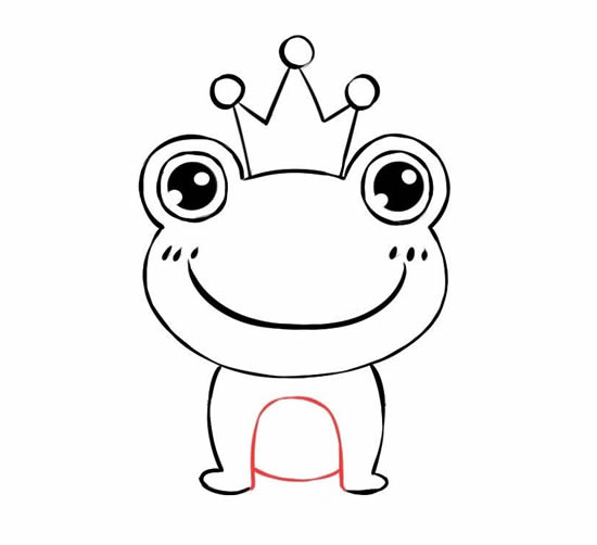 青蛙王子简笔画步骤详解