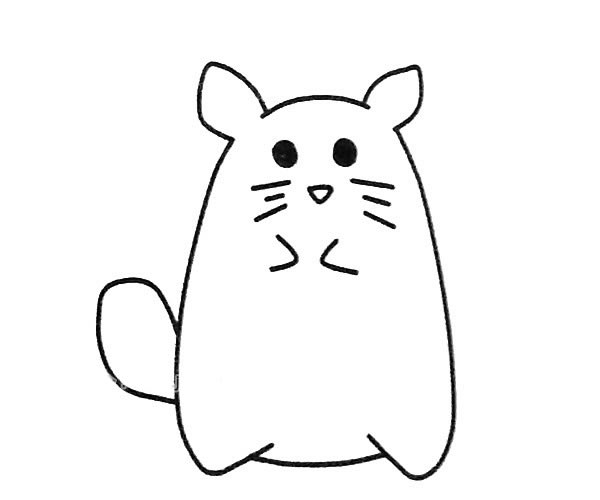 可爱的龙猫简笔画