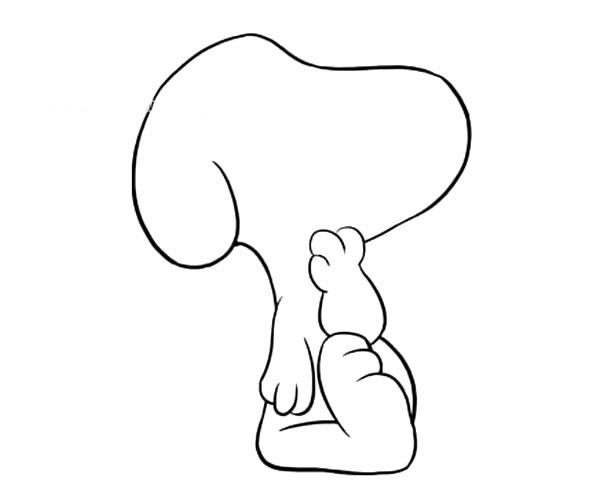 史努比简笔画步骤教程