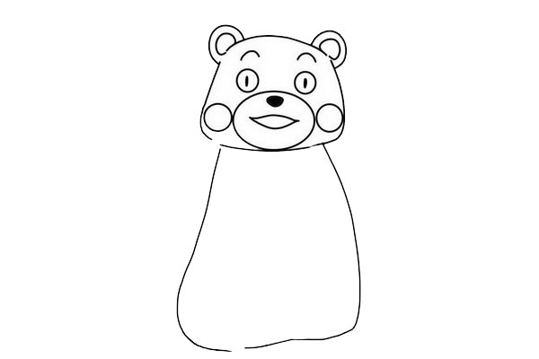 熊本熊简笔画步骤