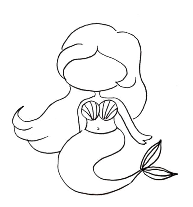美人鱼海底世界简笔画步骤