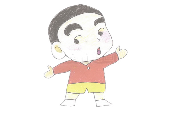 蜡笔小新儿童简笔画教程