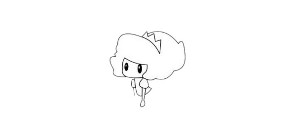 爱洛公主简笔画的画法