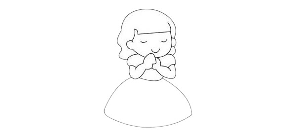 简单的白雪公主儿童画