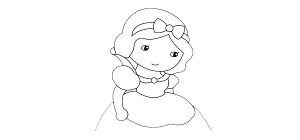 可爱的白雪公主简笔画