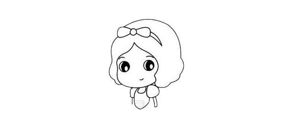 白雪公主简笔画的画法