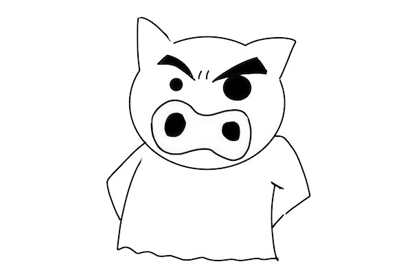 蜡笔小新左卫门简笔画