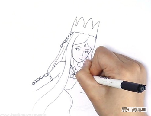 冰公主怎么画 冰公主简笔画步骤