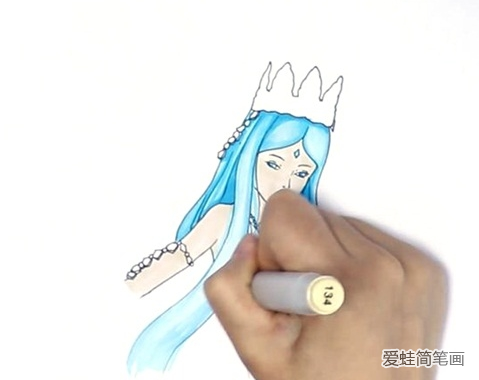 冰公主怎么画 冰公主简笔画步骤
