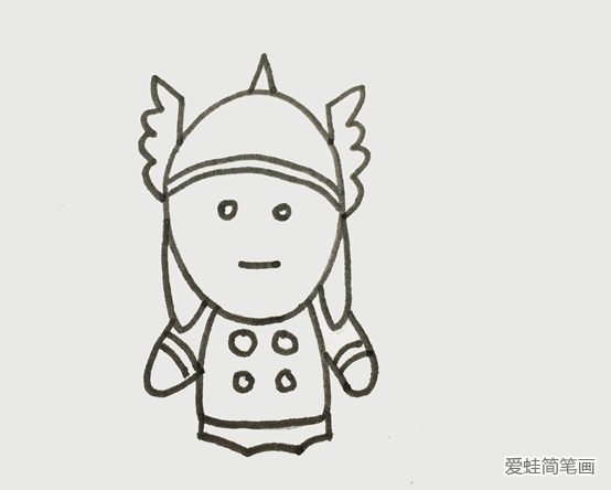 雷神简笔画步骤