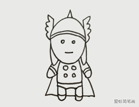 雷神简笔画步骤