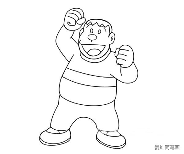 胖虎简笔画 怎么画胖虎简笔画