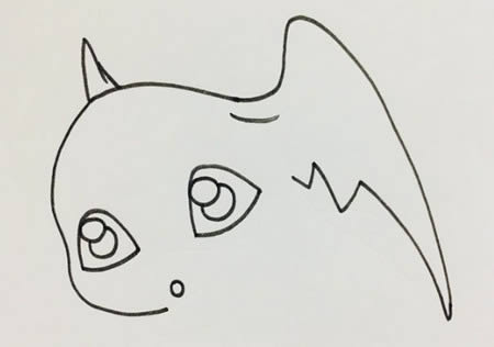 数码宝贝简笔画步骤