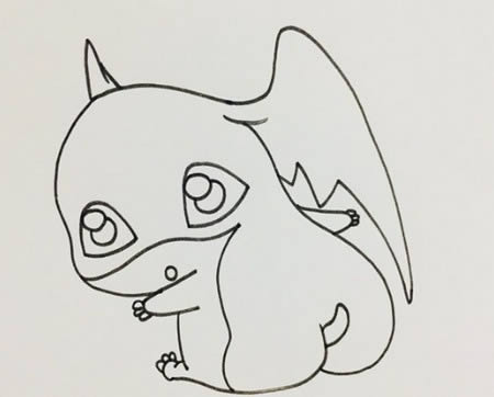 数码宝贝简笔画步骤