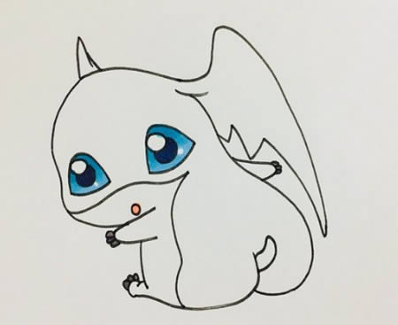 数码宝贝简笔画步骤
