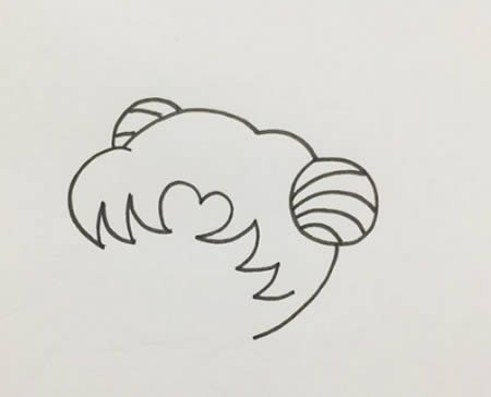 美少女战士简笔画带涂色