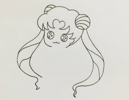 美少女战士简笔画带涂色