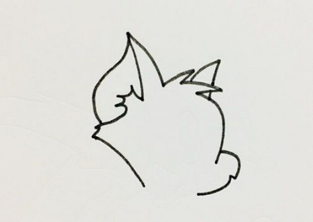猫和老鼠汤姆猫的简笔画