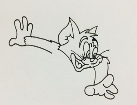 猫和老鼠汤姆猫的简笔画