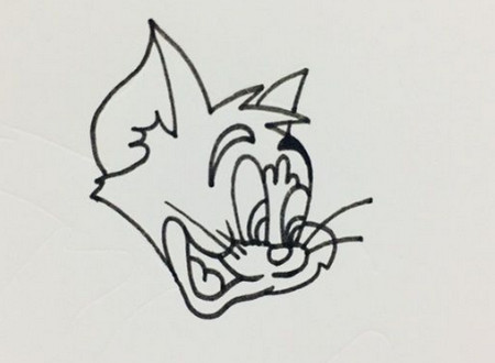 猫和老鼠汤姆猫的简笔画