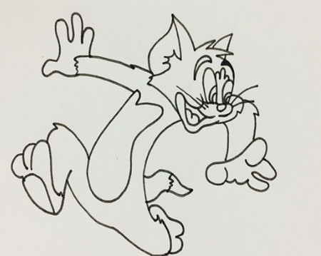 猫和老鼠汤姆猫的简笔画