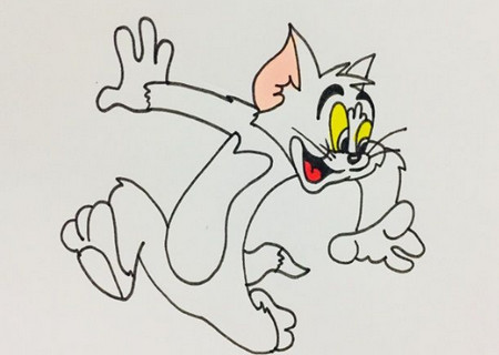 猫和老鼠汤姆猫的简笔画
