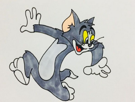 猫和老鼠汤姆猫的简笔画