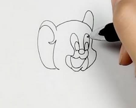 猫和老鼠杰瑞简笔画步骤