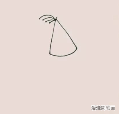 拿着气球的小猪佩奇简笔画