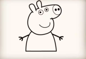 一步一步教你画小猪佩奇简笔画