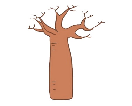 关于面包树的儿童简笔画