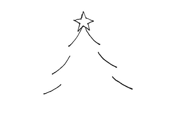 简单七步画出漂亮的圣诞树简笔画