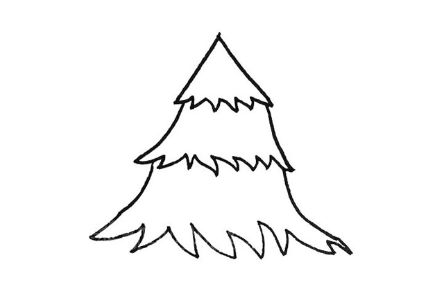 儿童学画松树简笔画步骤教程