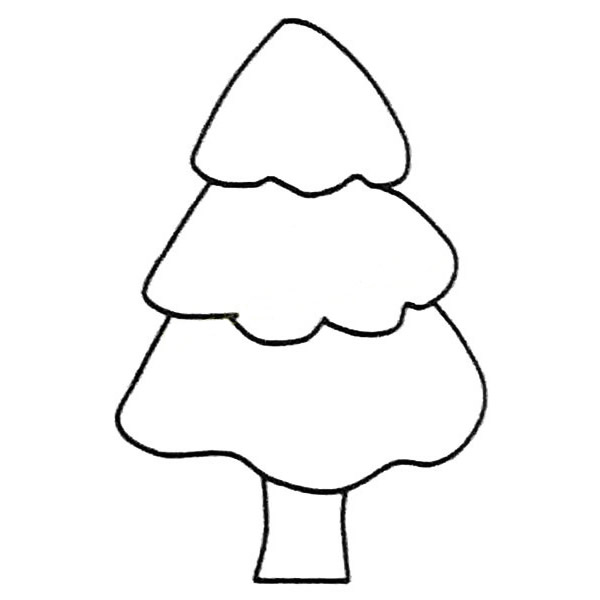 儿童学画松树简笔画步骤