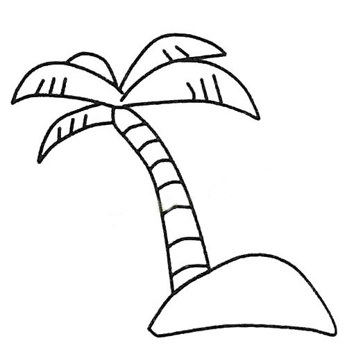 超简单的椰树简笔画