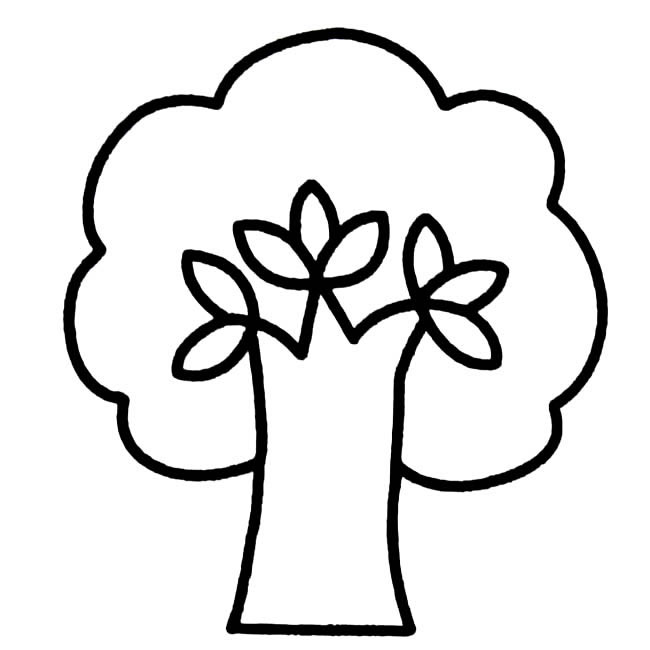 简单易学的大树简笔画