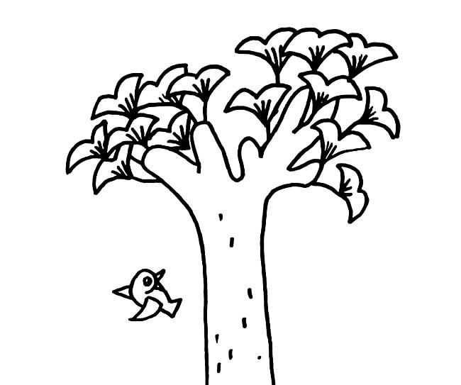 简单的面包树怎么画