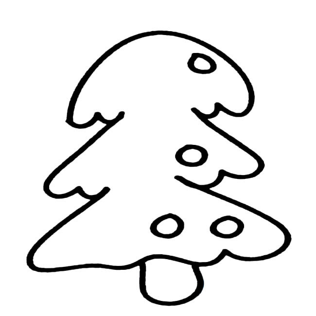 松树轮廓简笔画