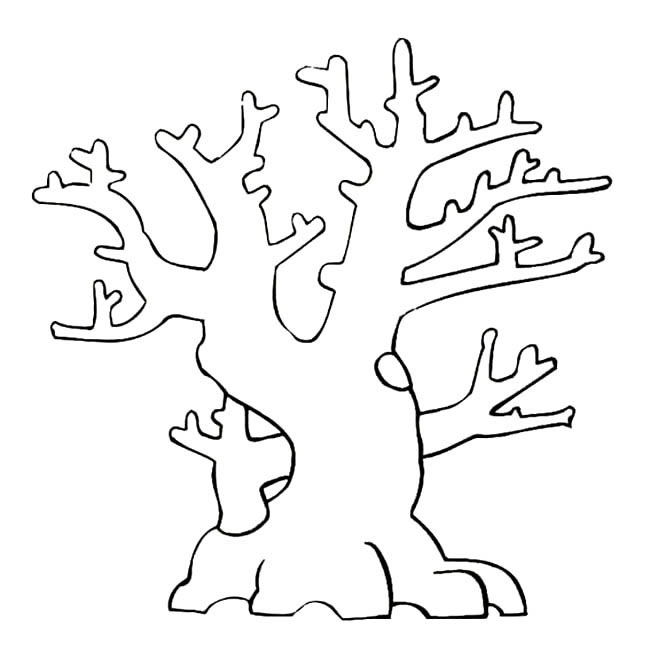 光秃秃的大树简笔画