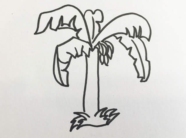 香蕉树简笔画简单画法