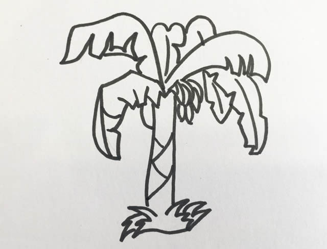 香蕉树简笔画简单画法