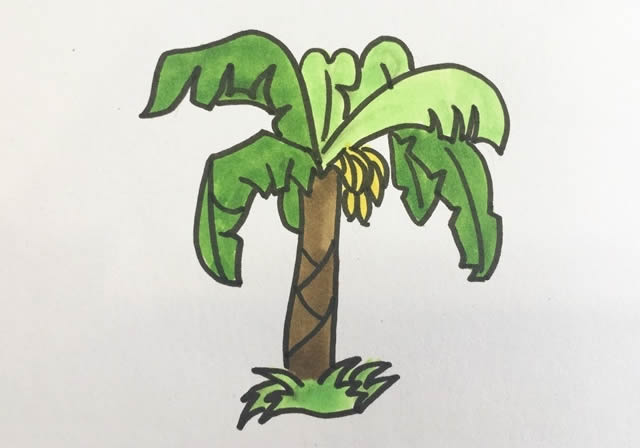 香蕉树简笔画简单画法