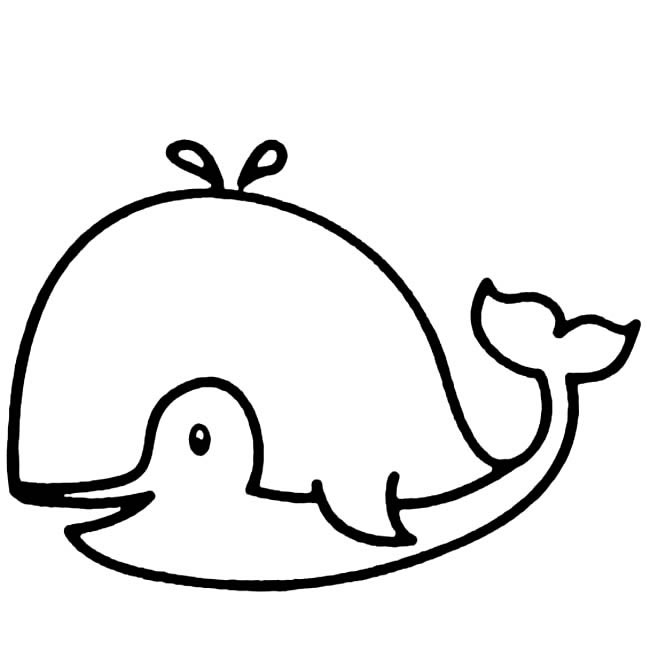 可爱的小鲸鱼怎么画