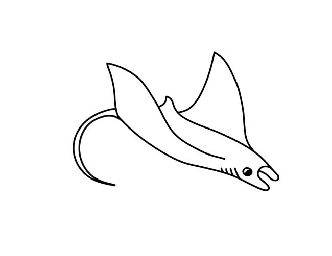 关于魔鬼鱼的简笔画