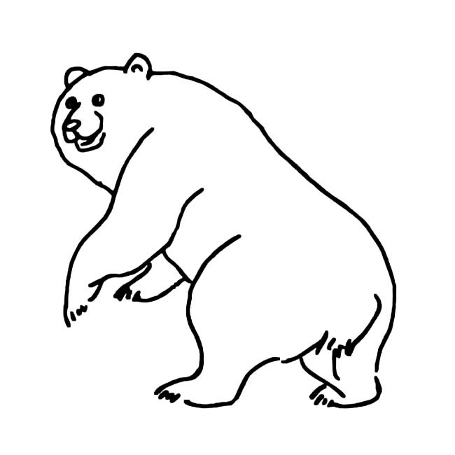 关于大狗熊的简笔画