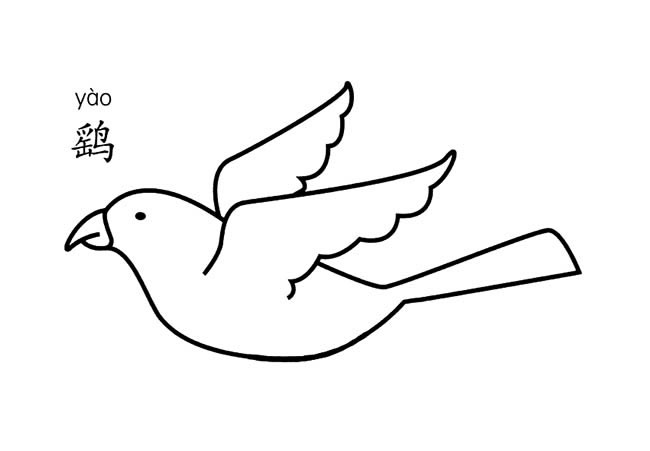 关于鹞鸟的简笔画