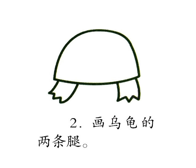 五颜六色的乌龟简笔画