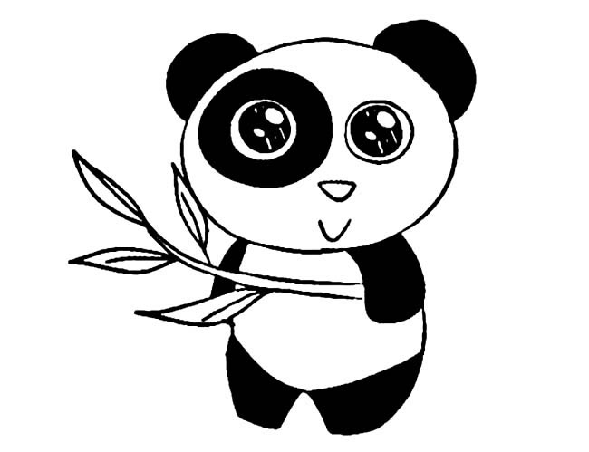 超萌的可爱熊猫简笔画